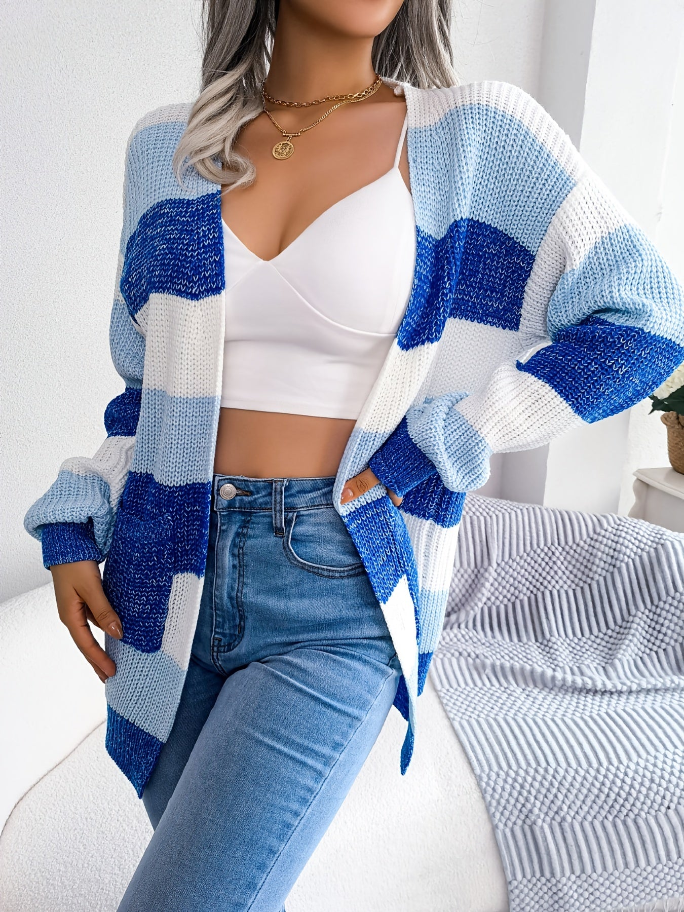 Cardigan a righe