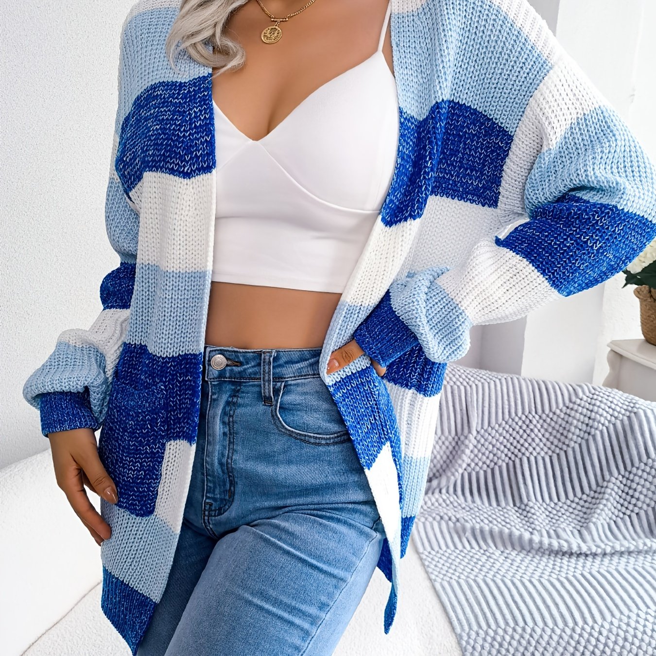 Cardigan a righe
