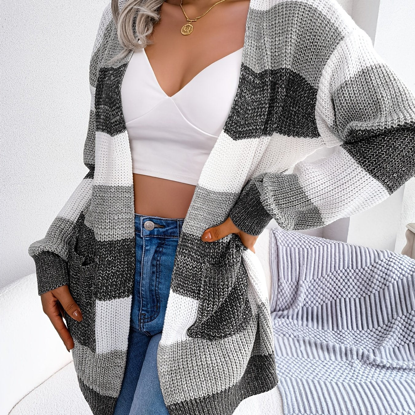 Cardigan a righe