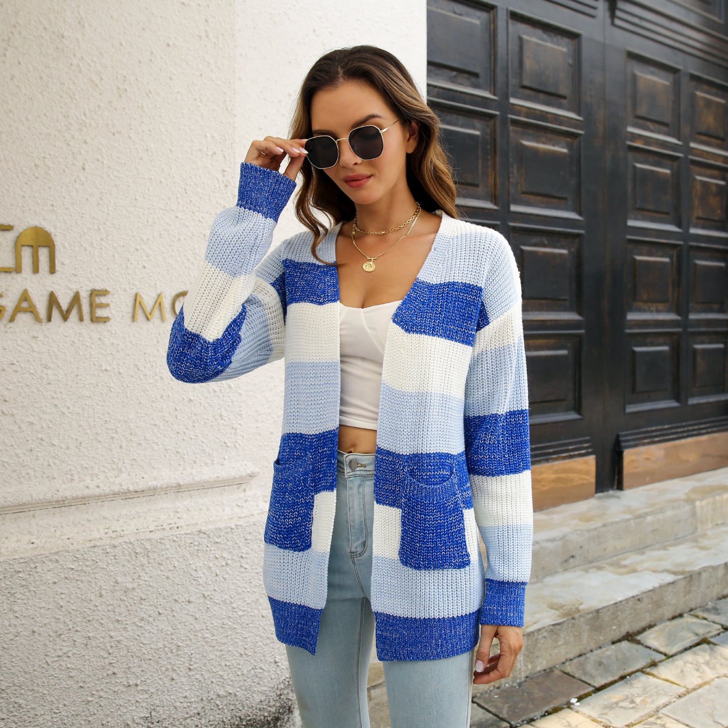 Cardigan a righe
